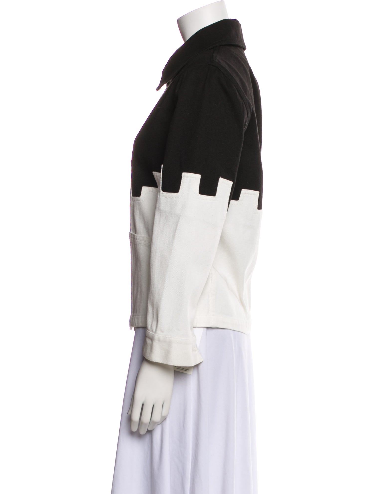 Alice + Olivia Colorblock Pattern Denim Jacket