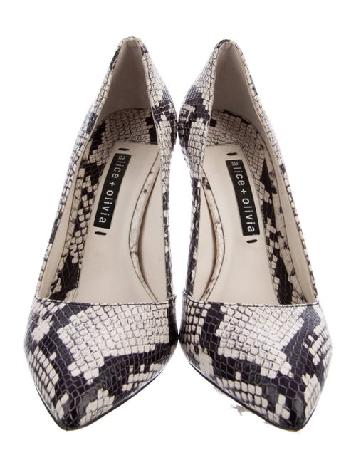 Alice + Olivia Leather Animal Print Pumps