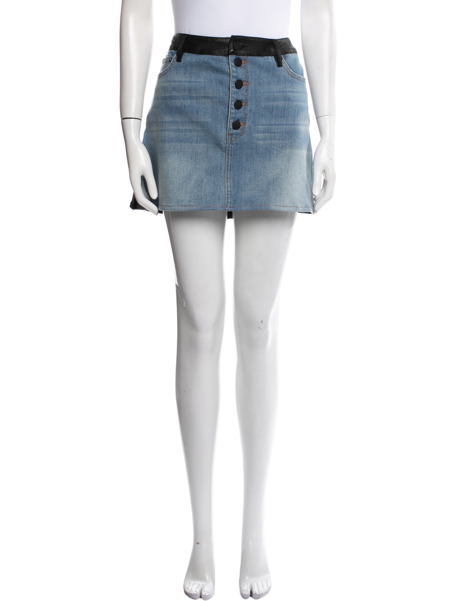 Alice + Olivia Lamb Leather Mini Skirt
