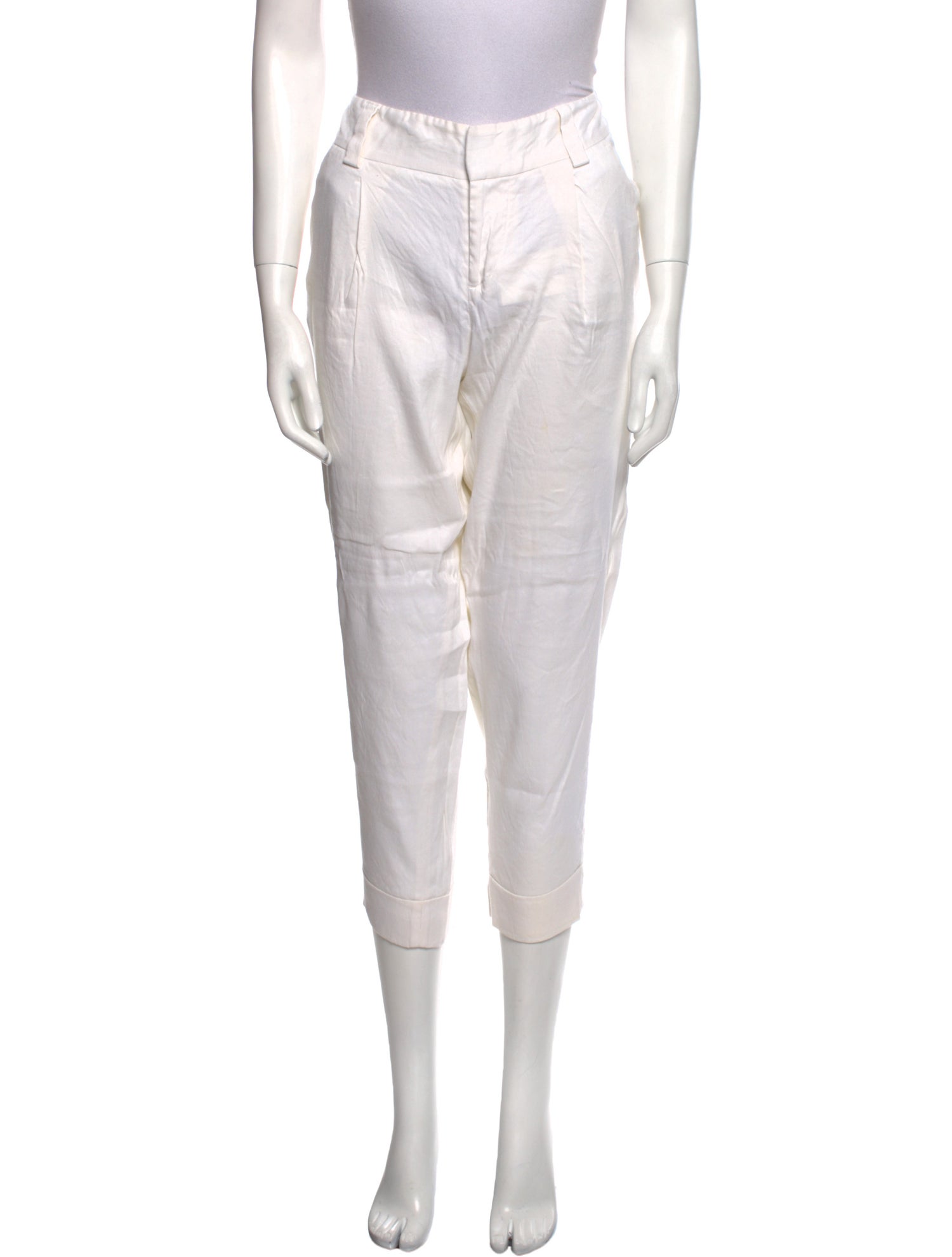 Alice + Olivia Linen Straight Leg Pants
