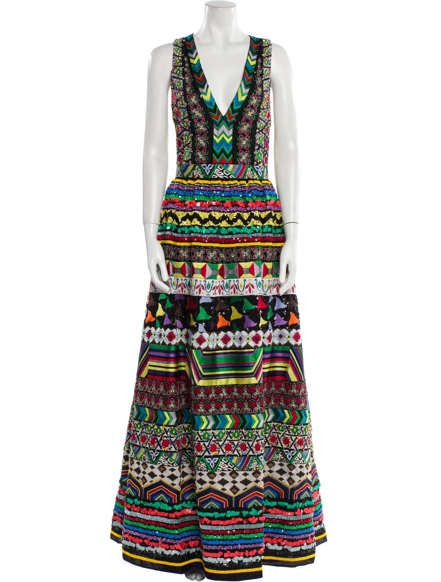 Alice + Olivia Printed Long Dress
