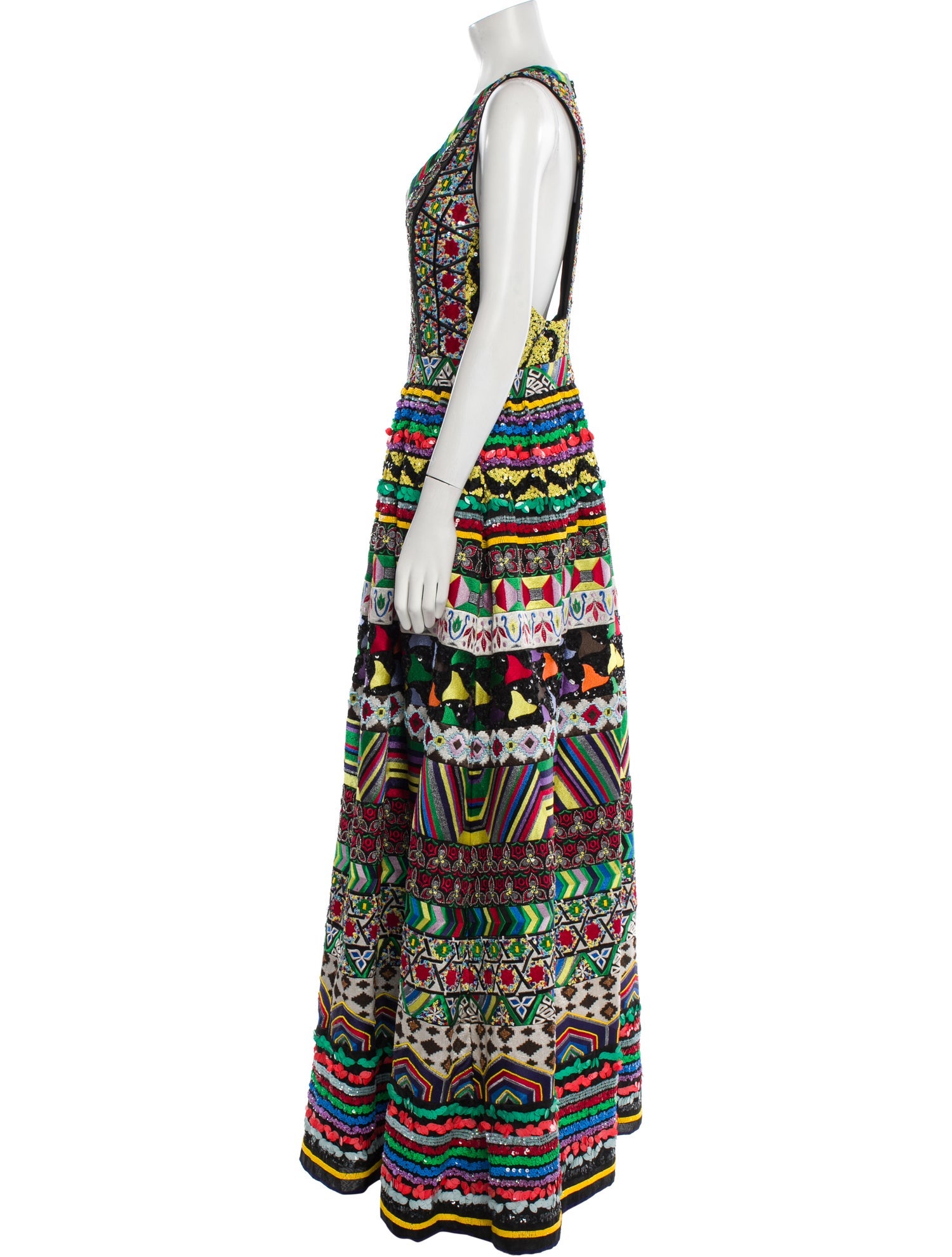 Alice + Olivia Printed Long Dress