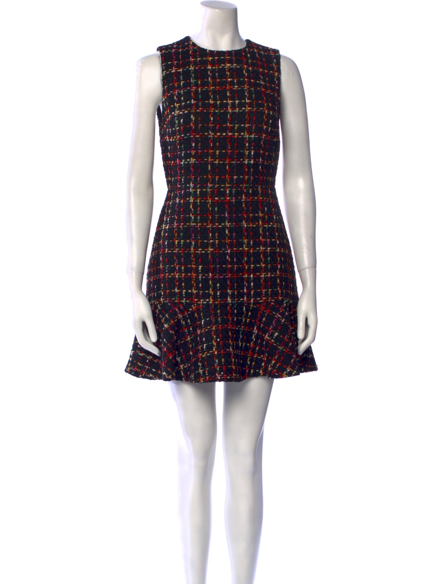Alice + Olivia Plaid Print Mini Dress
