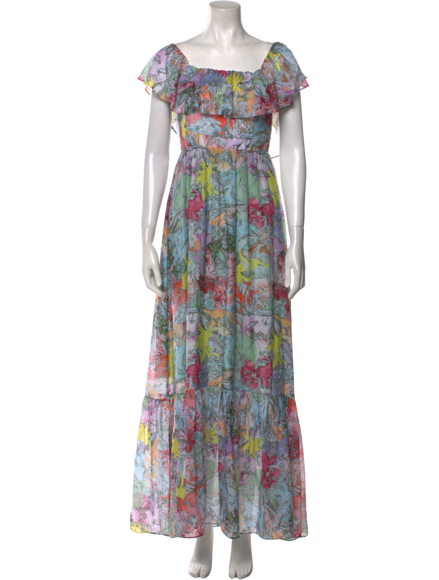 Alice + Olivia Floral Print Long Dress