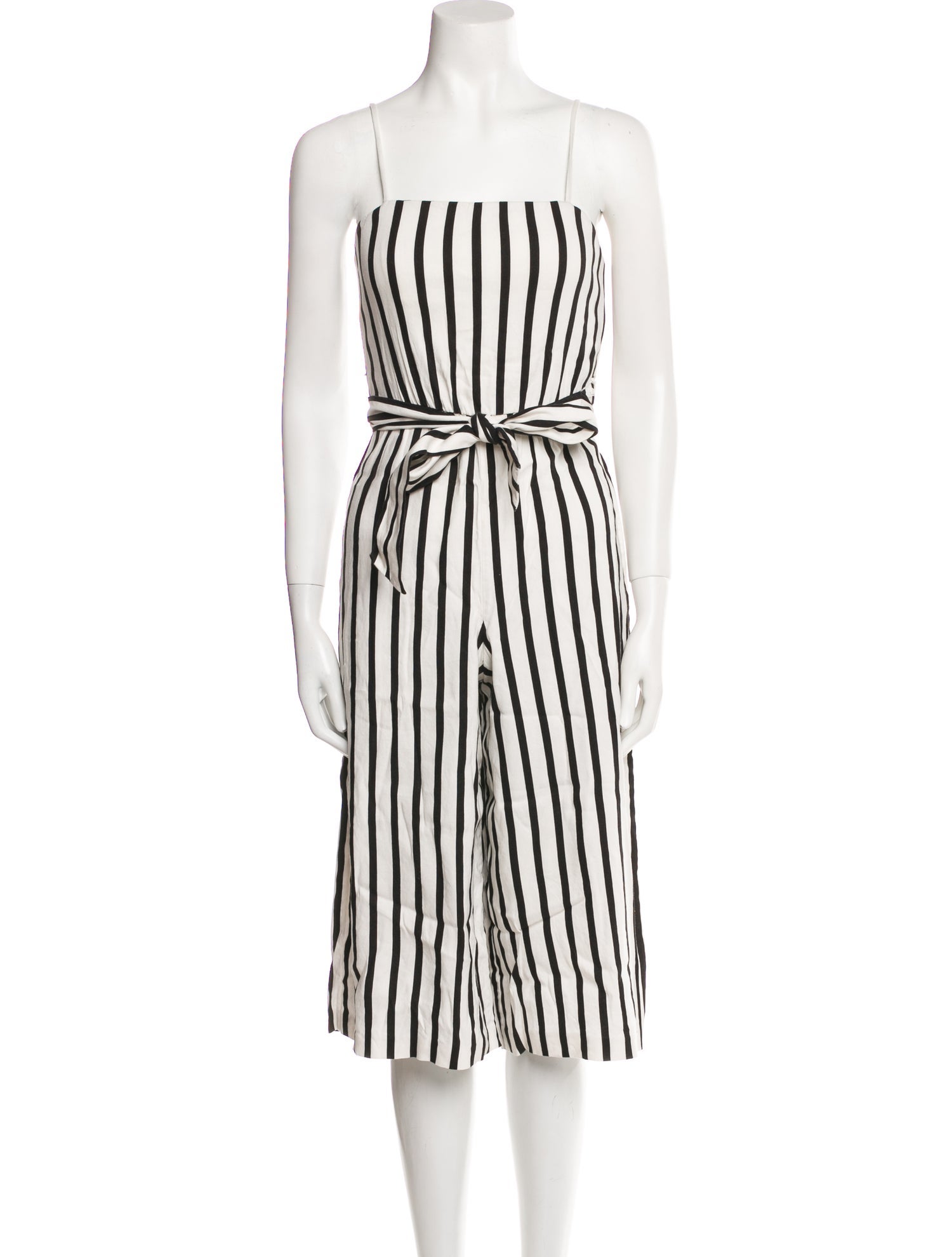 Alice + Olivia Linen Striped Jumpsuit