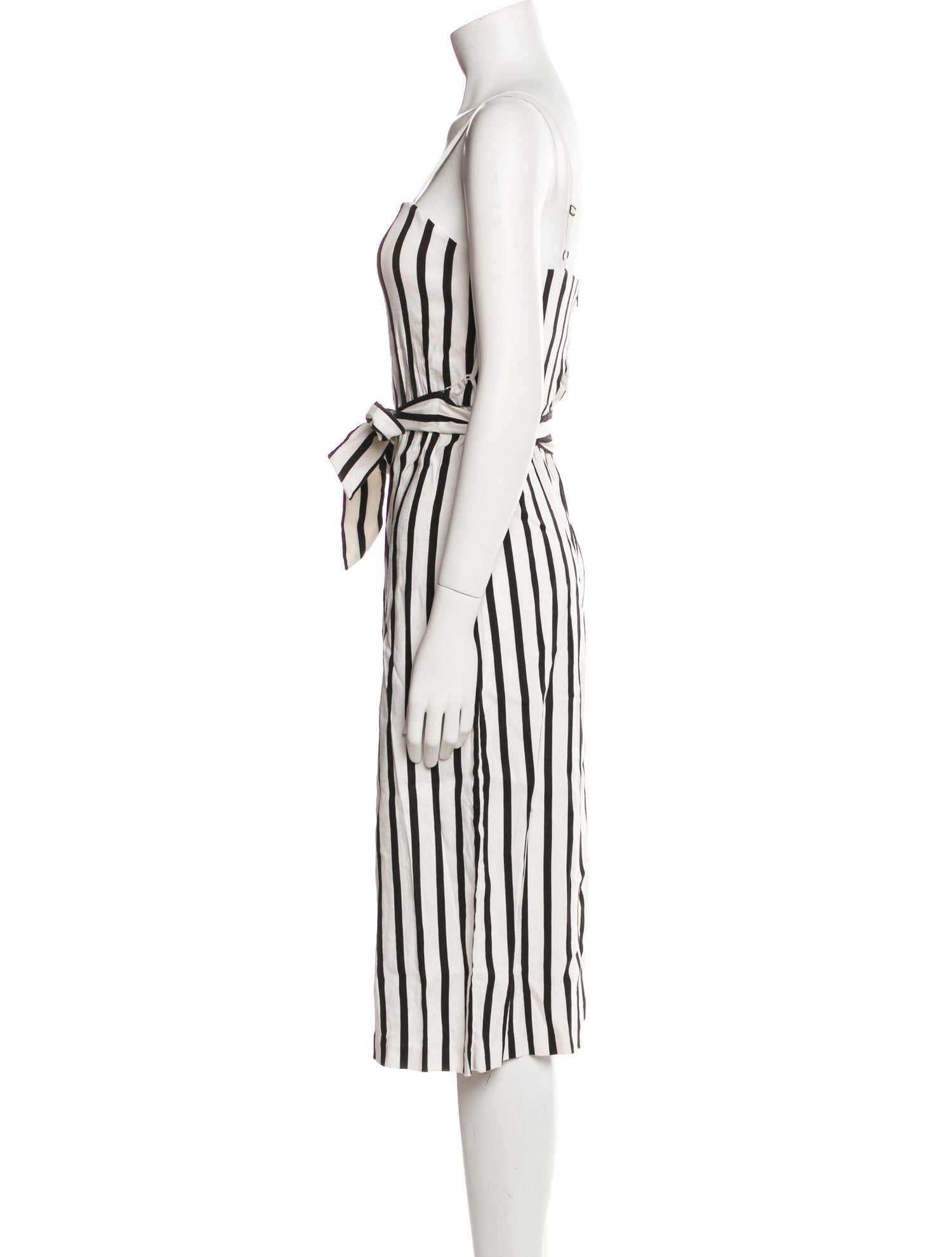 Alice + Olivia Linen Striped Jumpsuit