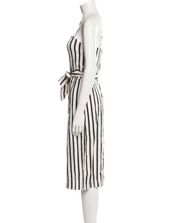Alice + Olivia Linen Striped Jumpsuit