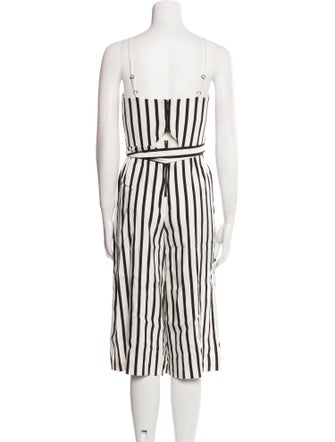 Alice + Olivia Linen Striped Jumpsuit