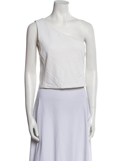 Alice + Olivia One-Shoulder Sleeveless Crop Top