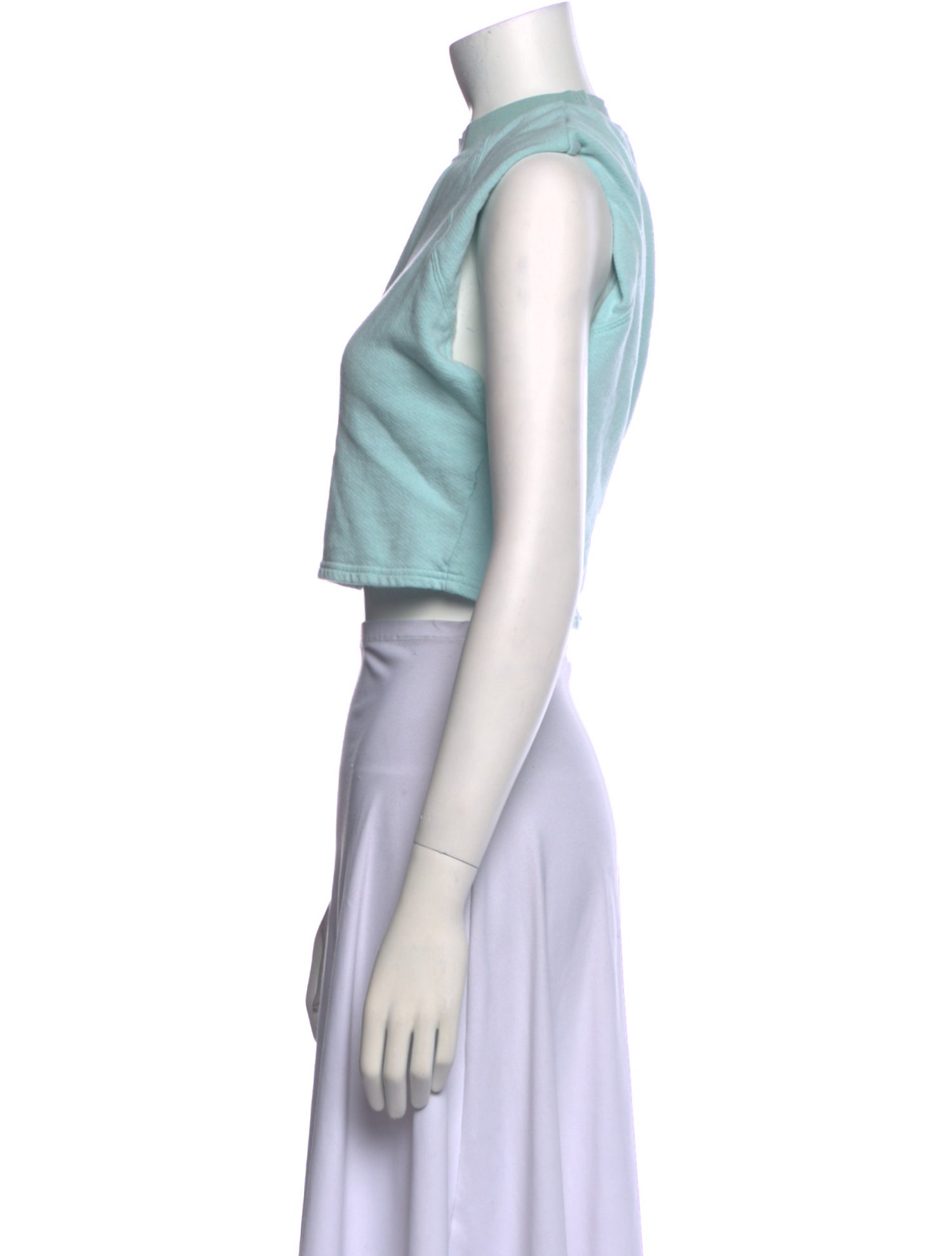 Alice + Olivia Crew Neck Sleeveless Crop Top