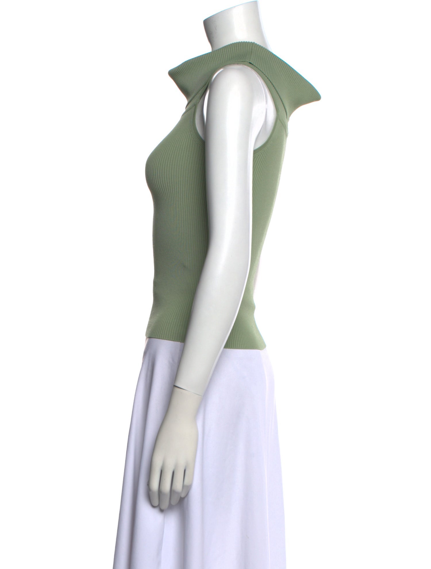 Alice + Olivia Mock Neck Sleeveless Crop Top