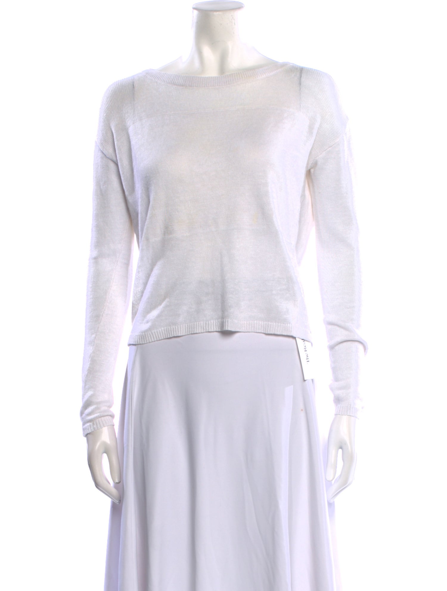 Alice + Olivia Linen Bateau Neckline Sweater
