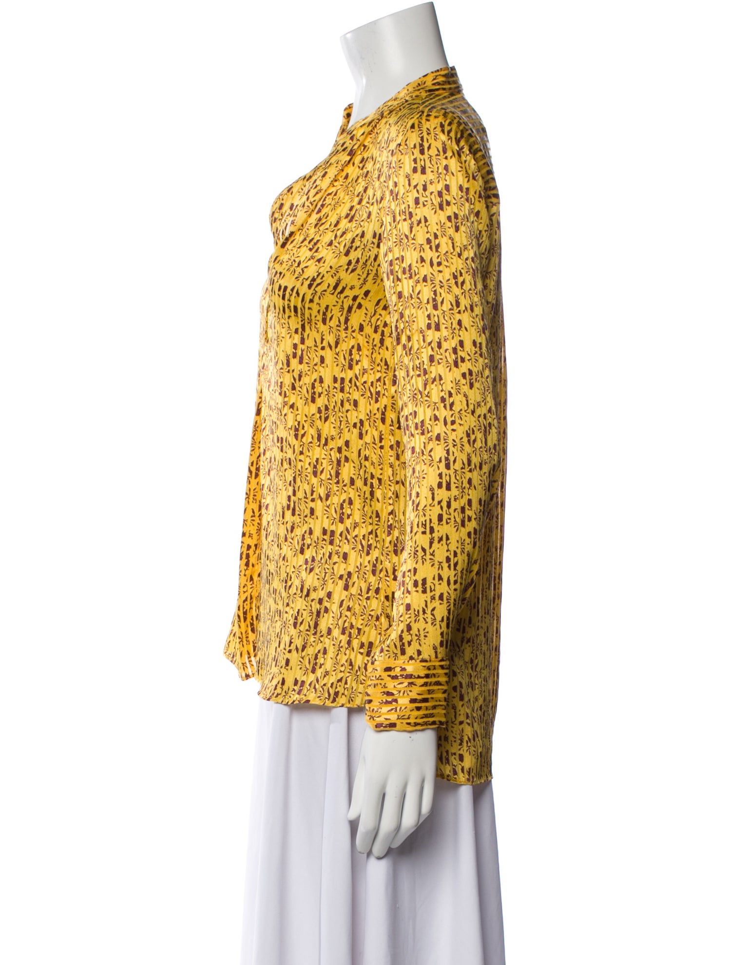 Alice + Olivia Printed V-Neck Blouse