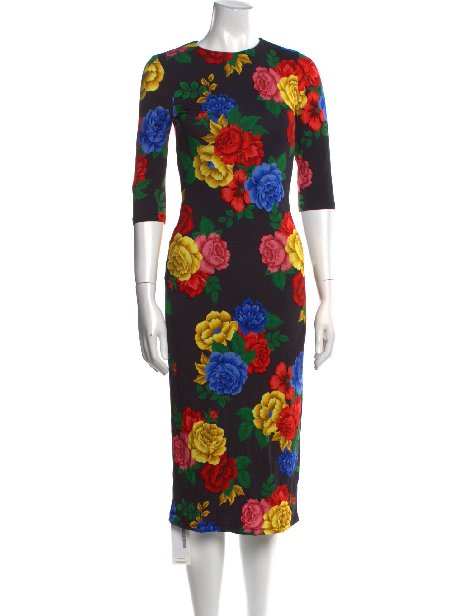 Alice + Olivia Floral Print Midi Length Dress