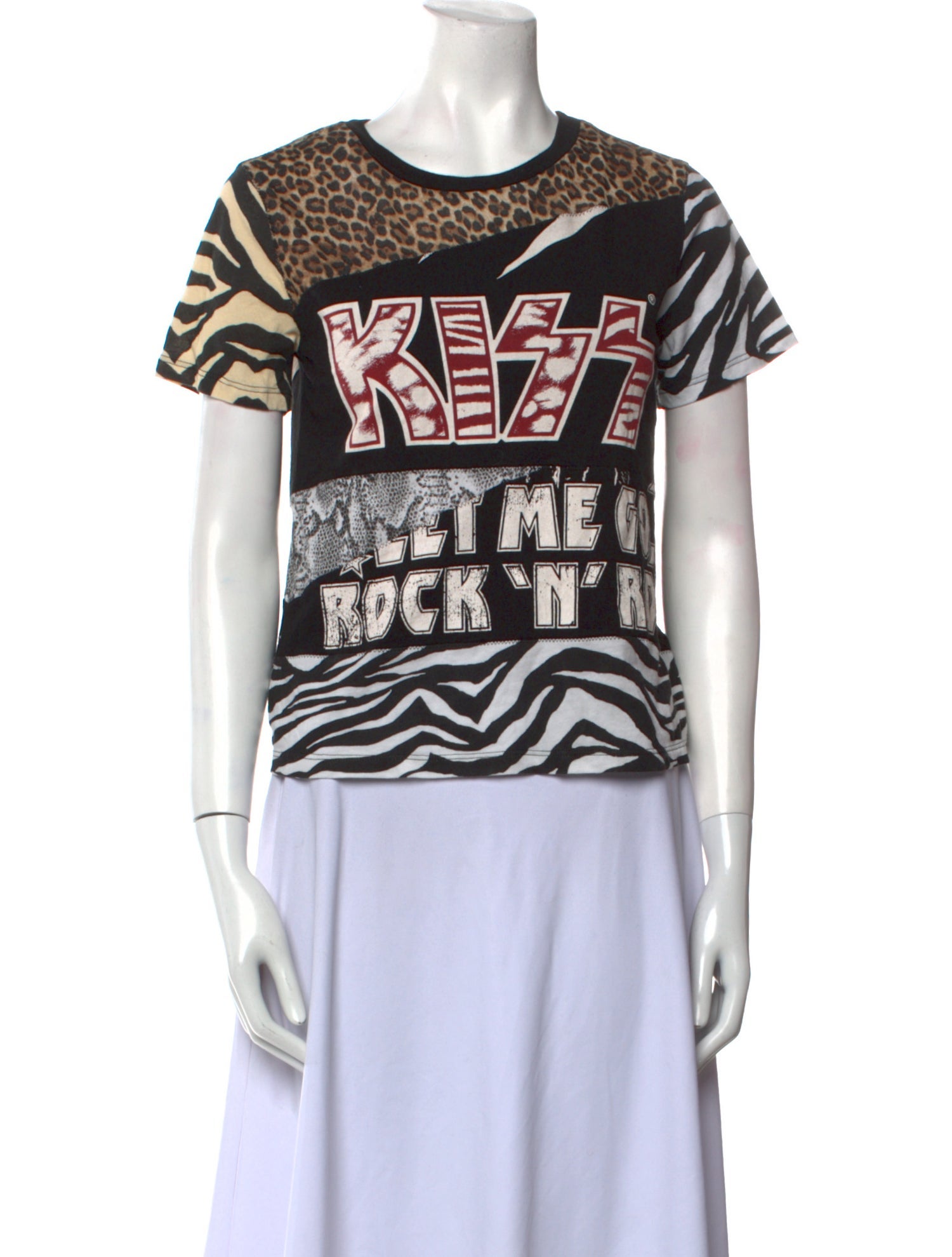 Alice + Olivia Printed Crew Neck T-Shirt