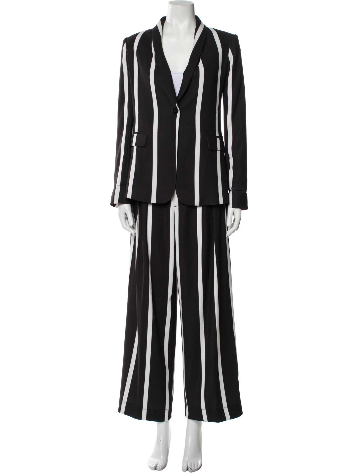 Alice + Olivia Linen Striped Pant Set