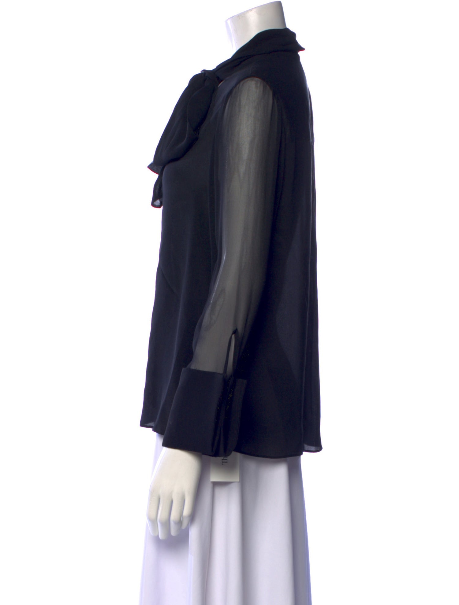 Alice + Olivia Silk Tie Neck Blouse