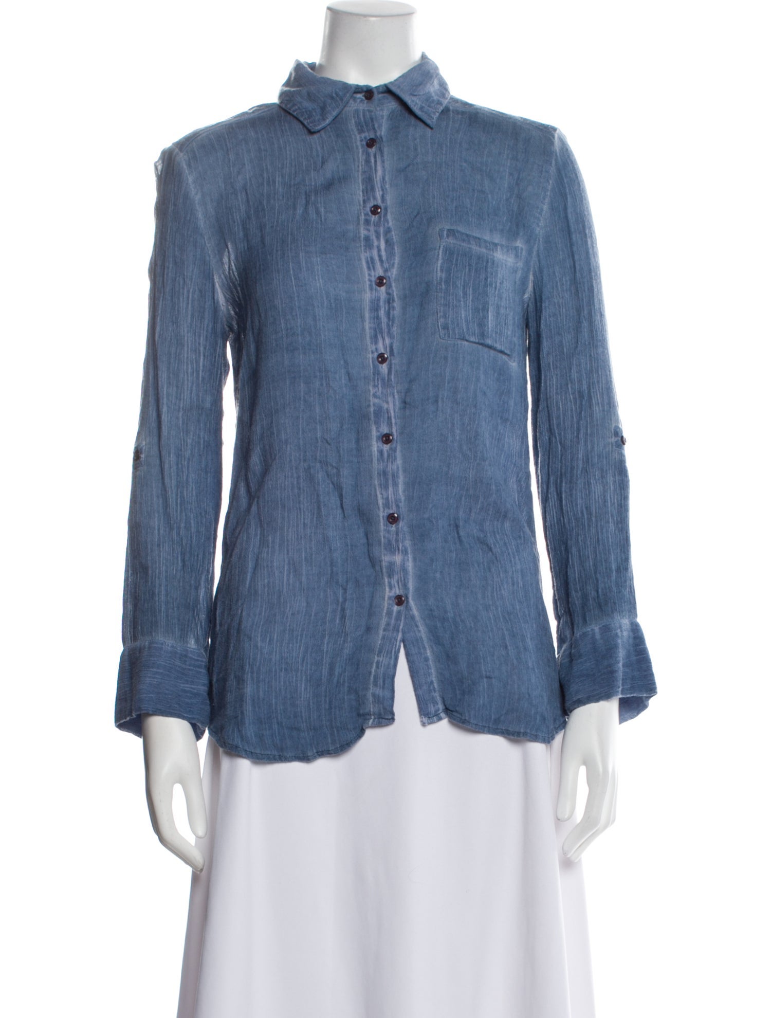 Alice + Olivia Long Sleeve Button-Up Top