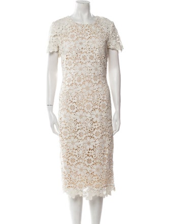 Alice + Olivia Lace Pattern Midi Length Dress