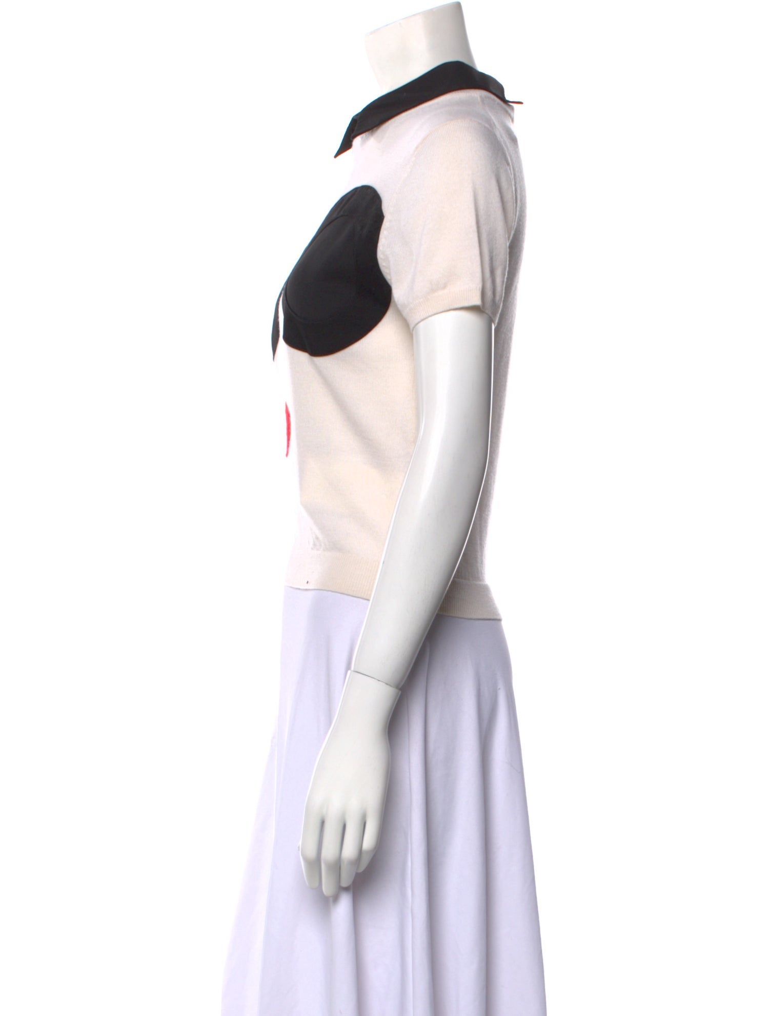 Alice + Olivia Wool Colorblock Pattern Crop Top