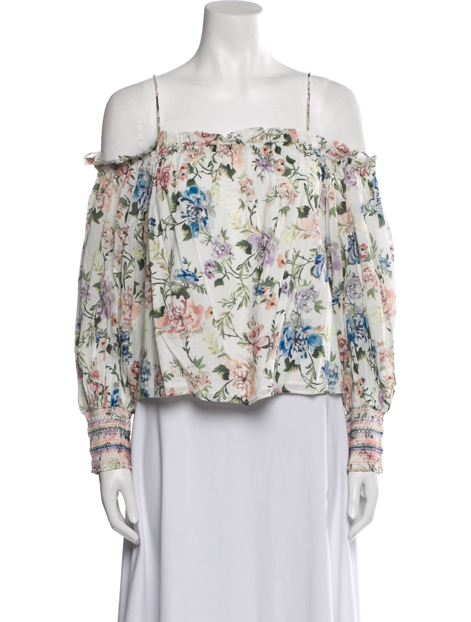 Alice + Olivia Floral Print Off-The-Shoulder Blouse w/ Tags