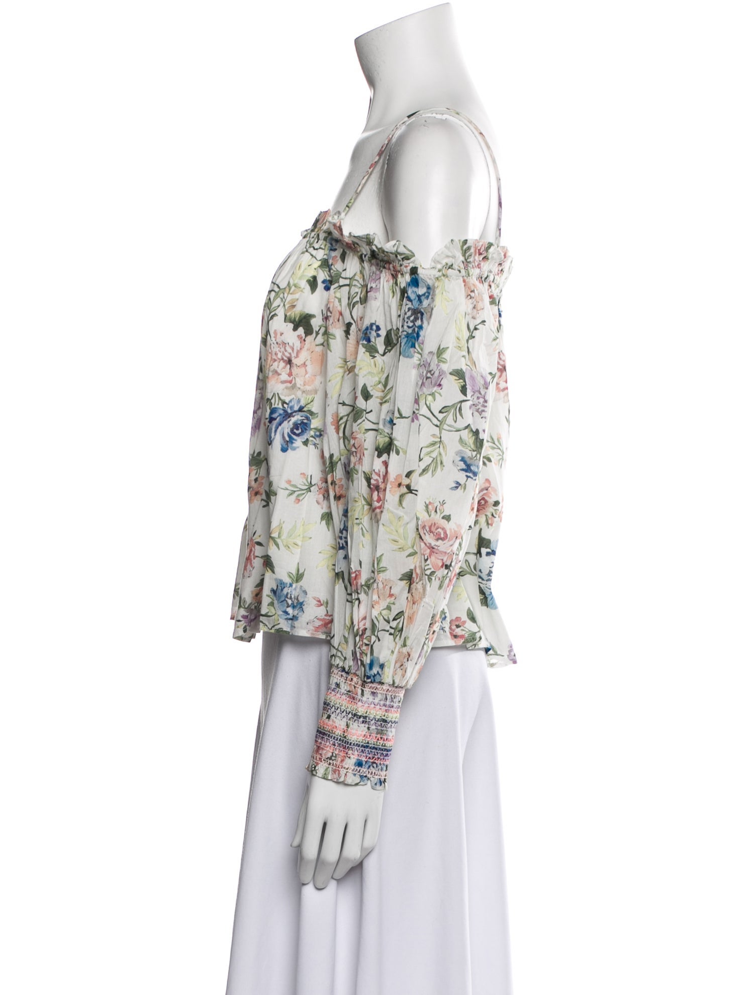Alice + Olivia Floral Print Off-The-Shoulder Blouse w/ Tags