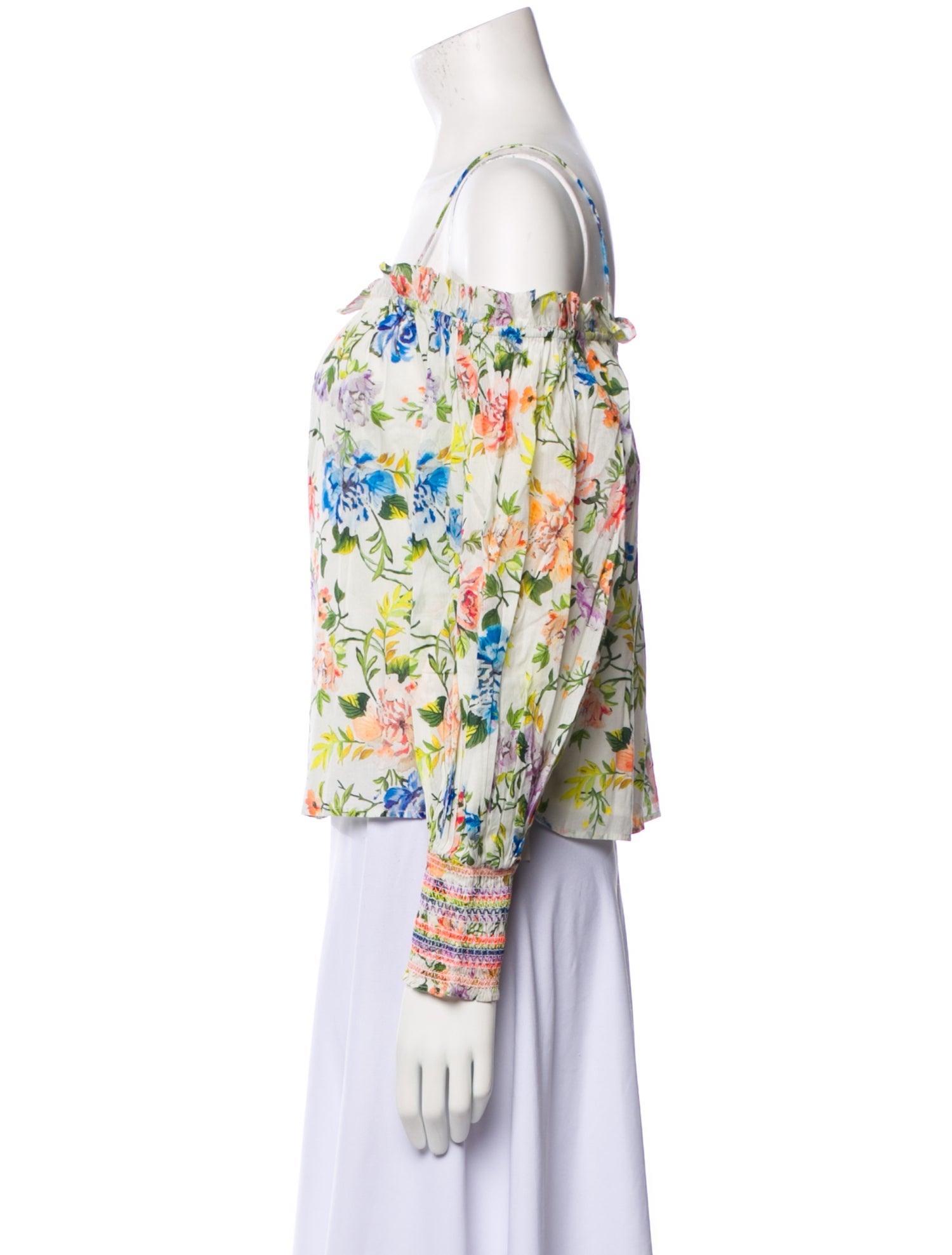 Alice + Olivia Floral Print Off-The-Shoulder Blouse w/ Tags
