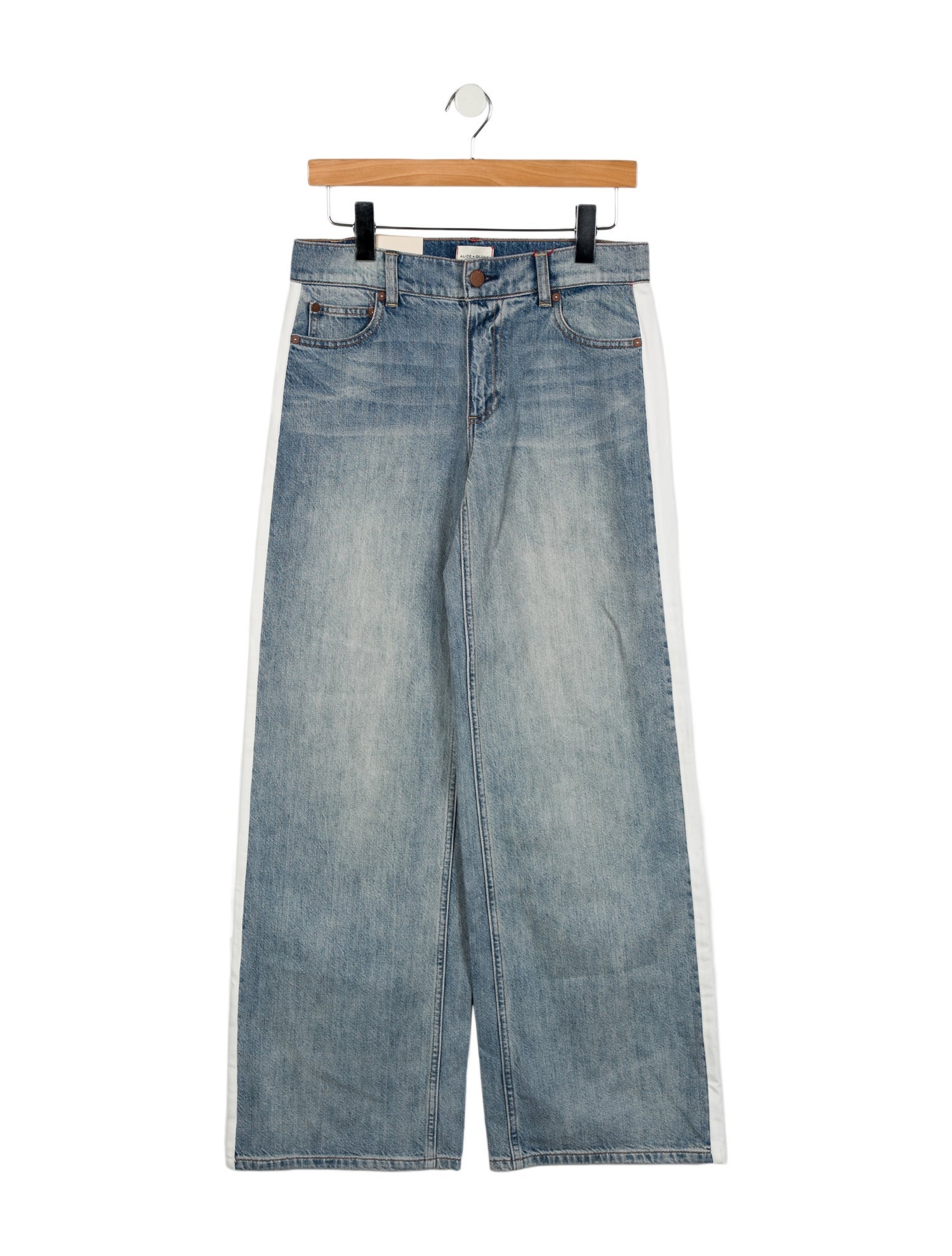 Alice + Olivia Mid-Rise Wide Leg Jeans w/ Tags