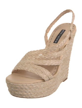 Alice + Olivia Straw Espadrilles