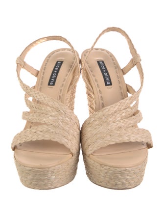 Alice + Olivia Straw Espadrilles