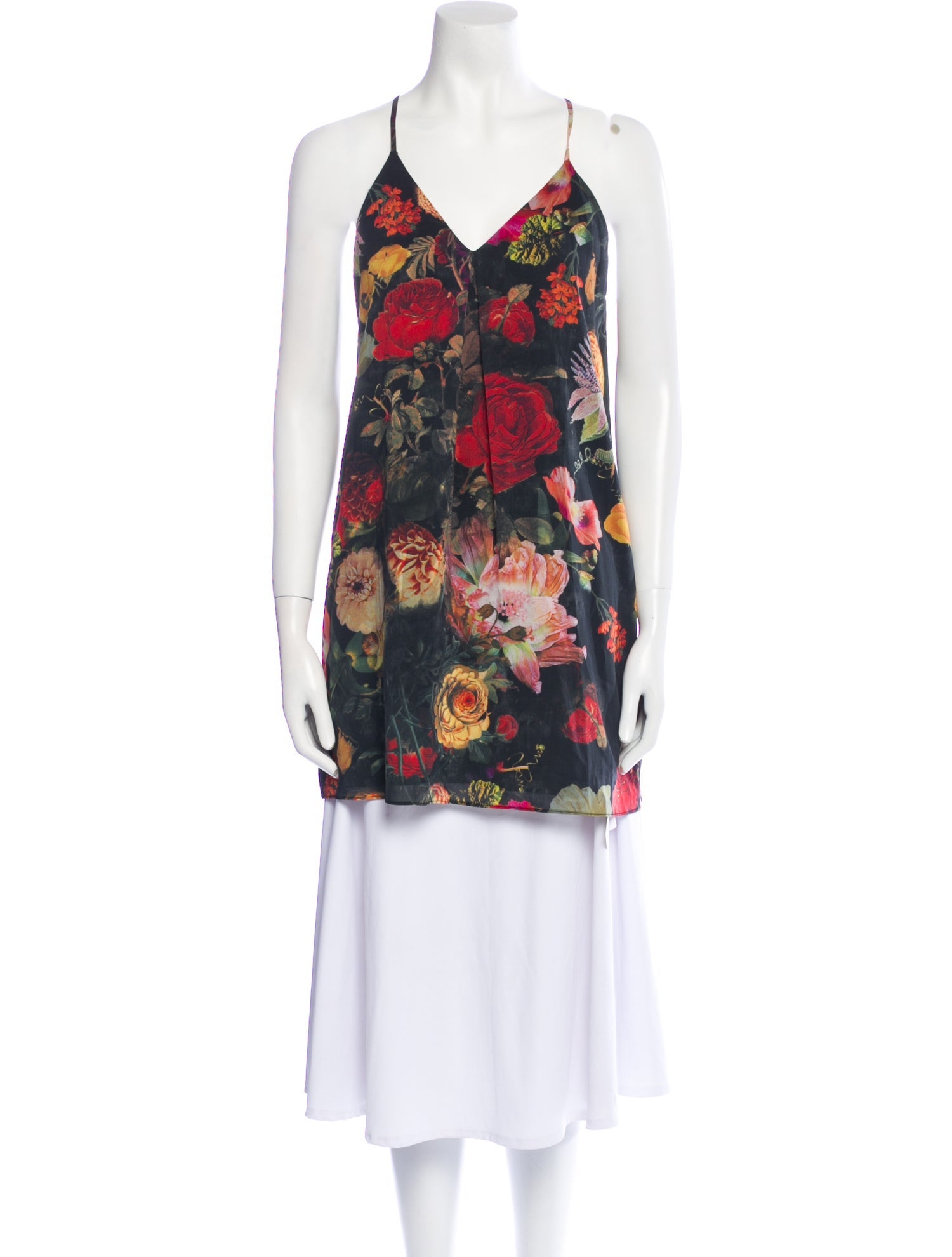 Alice + Olivia Silk Floral Print Tunic