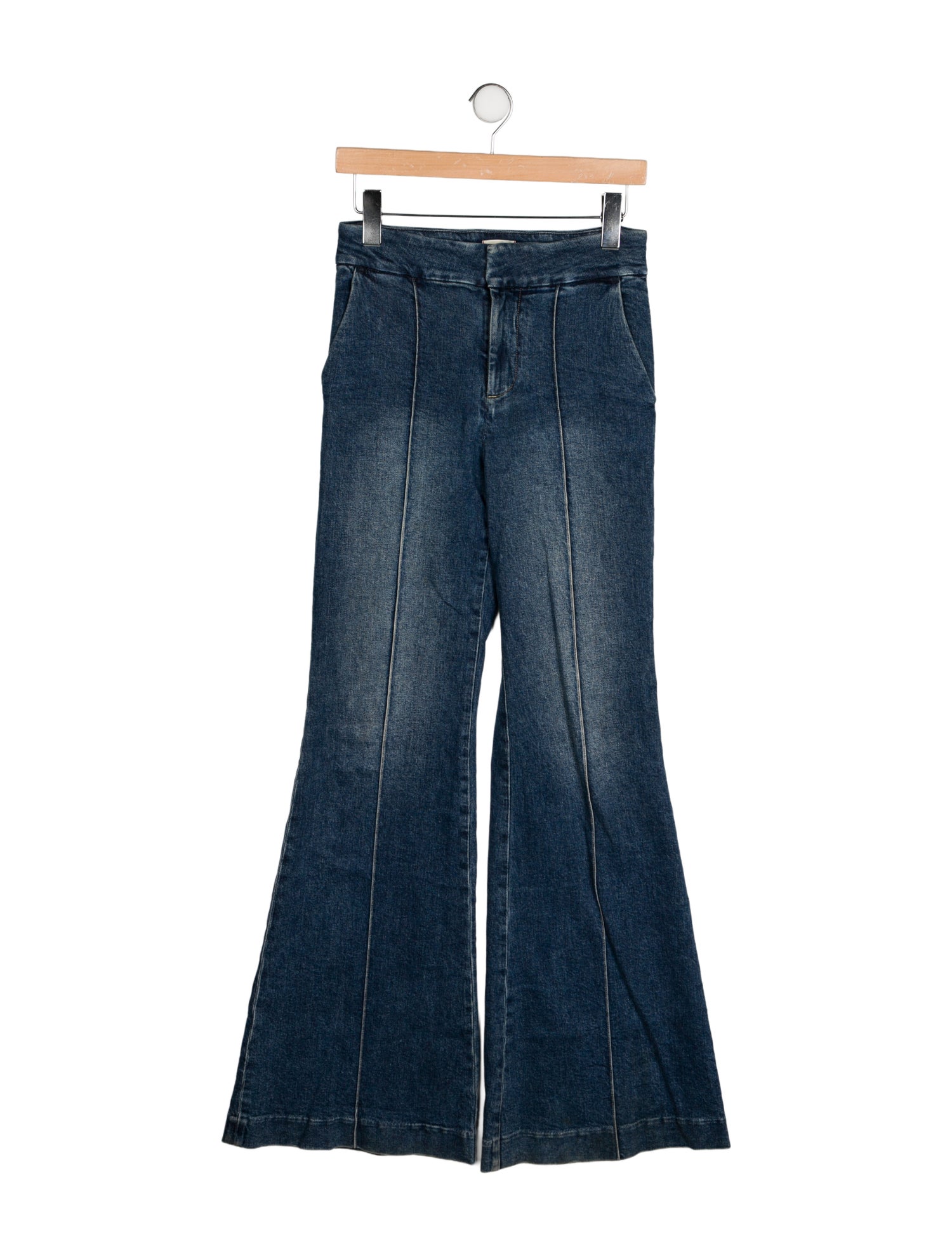 Alice + Olivia Mid-Rise Wide Leg Jeans