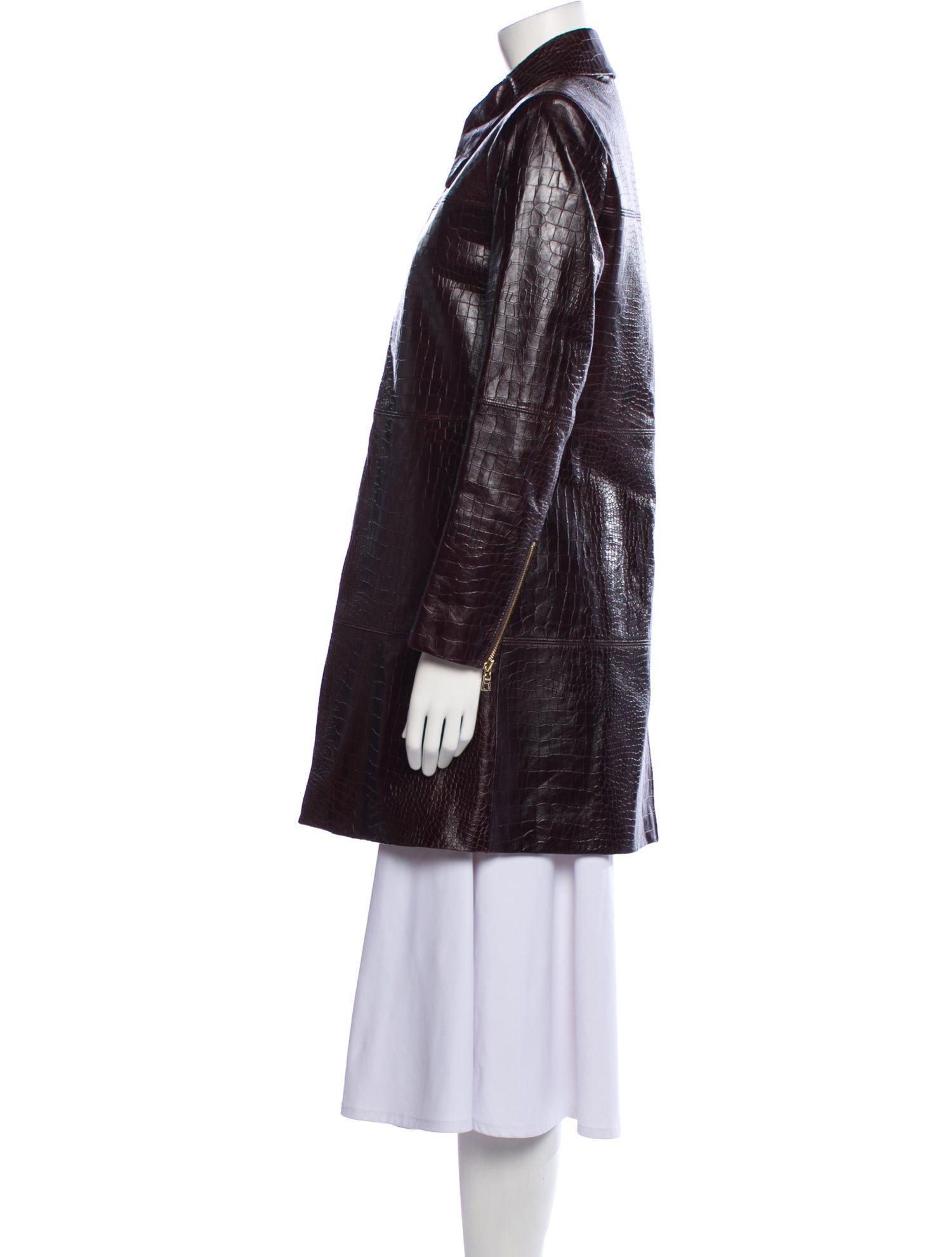 Alice + Olivia Leather Faux Fur Coat