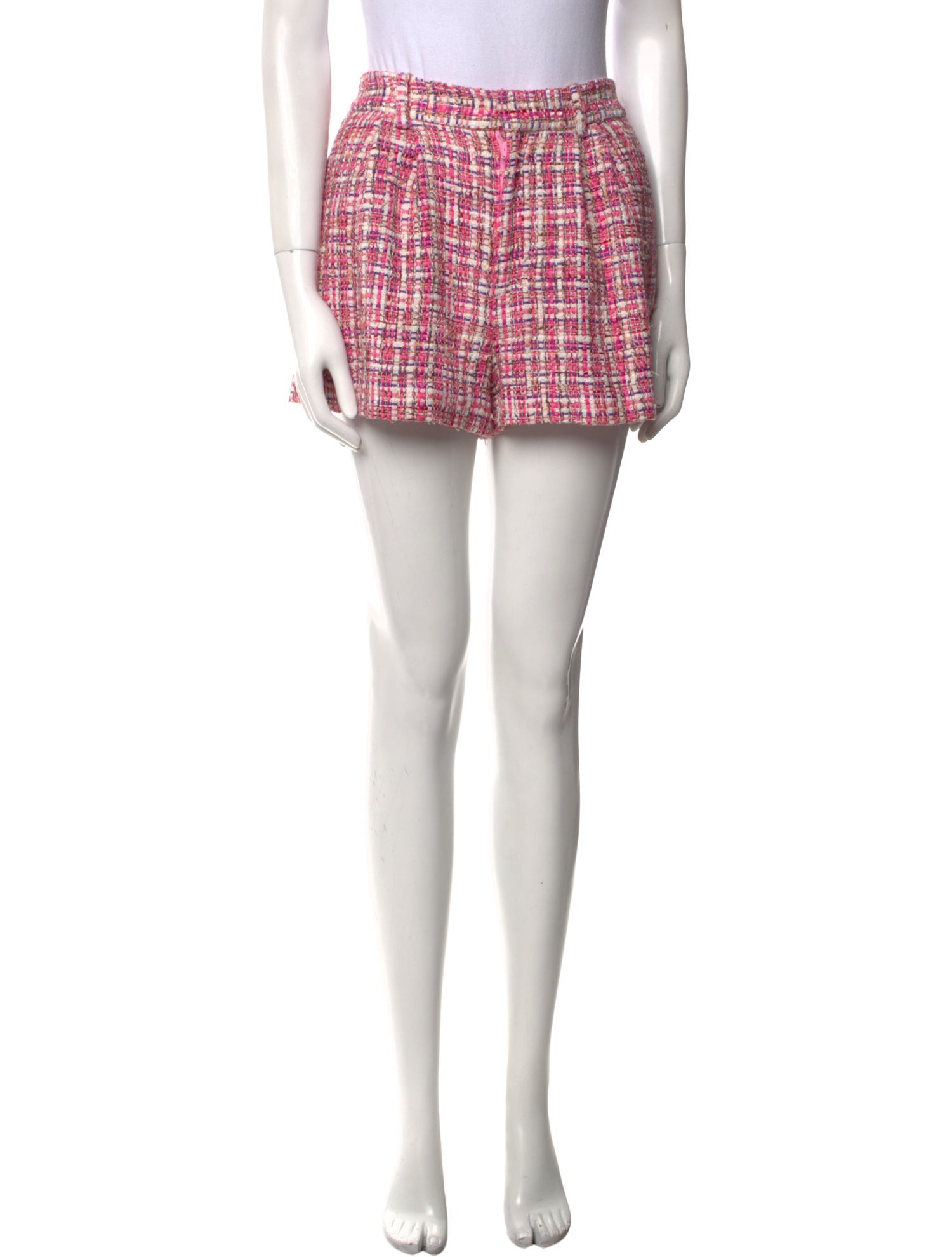 Alice + Olivia Tweed Pattern Mini Shorts