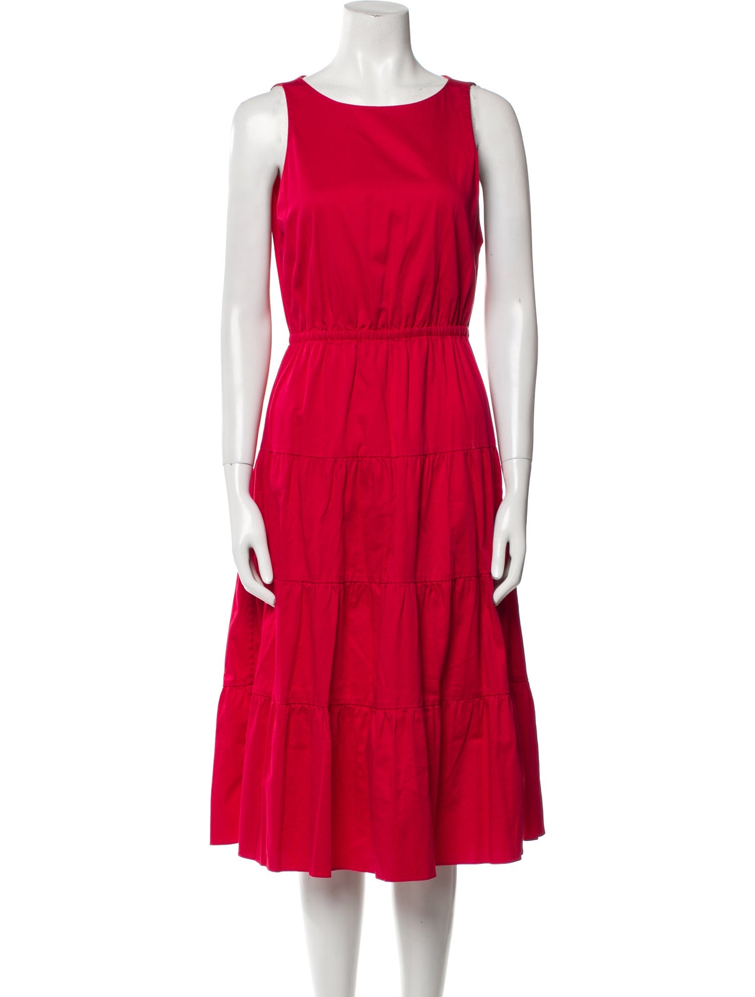 Alice + Olivia Scoop Neck Midi Length Dress