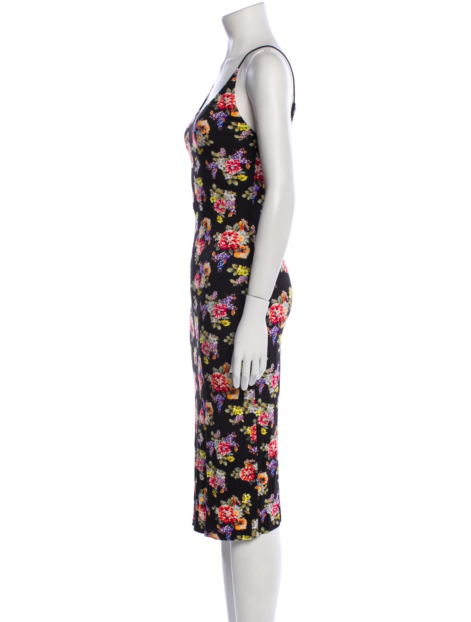 Alice + Olivia Floral Print Midi Length Dress