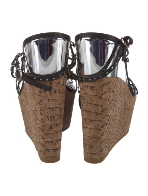 Alice + Olivia Leather Studded Accents T-Strap Sandals