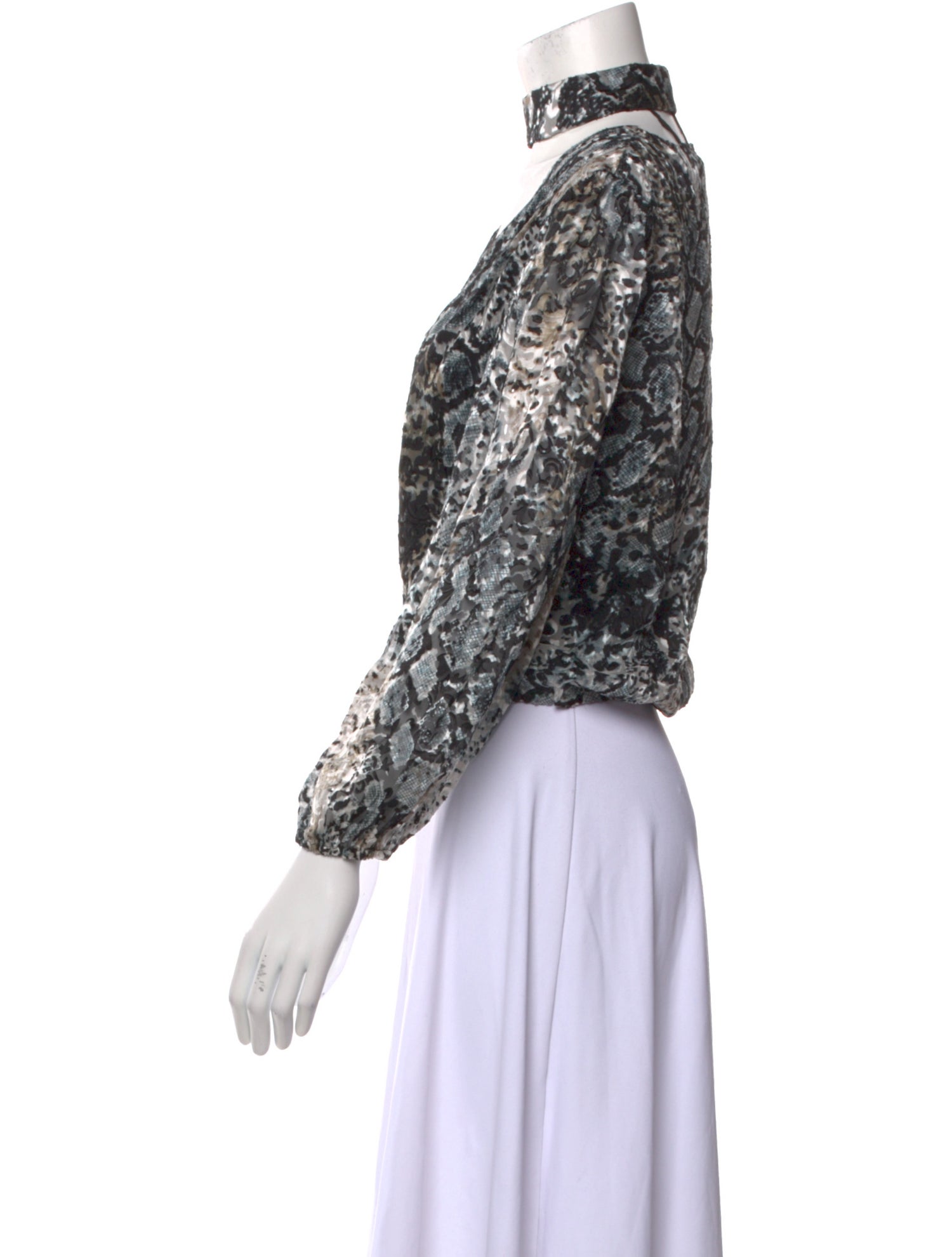 Alice + Olivia Silk Floral Print Crop Top