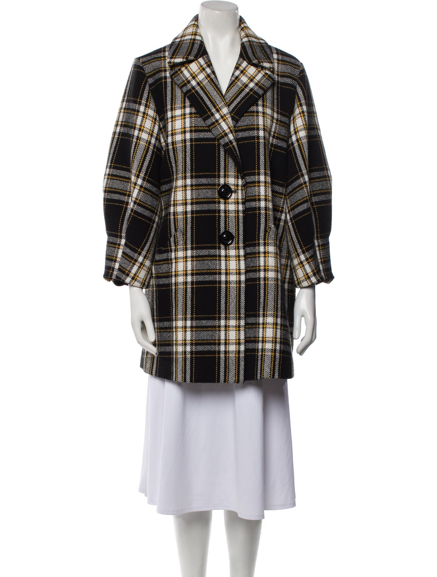 Alice + Olivia Plaid Print Coat