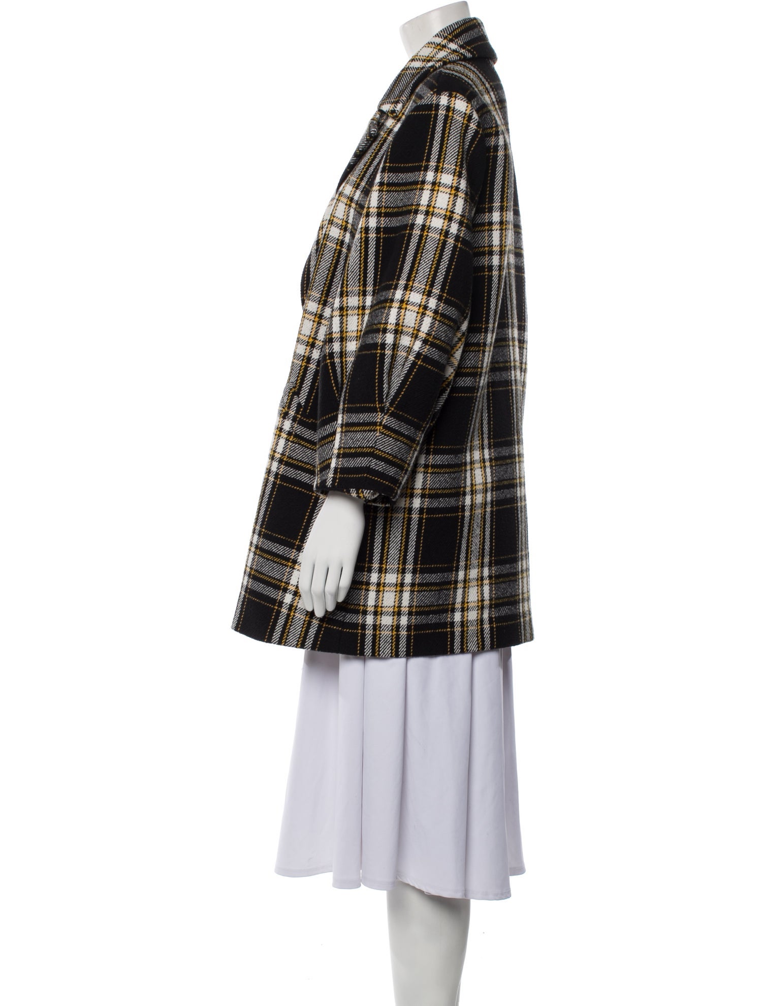 Alice + Olivia Plaid Print Coat