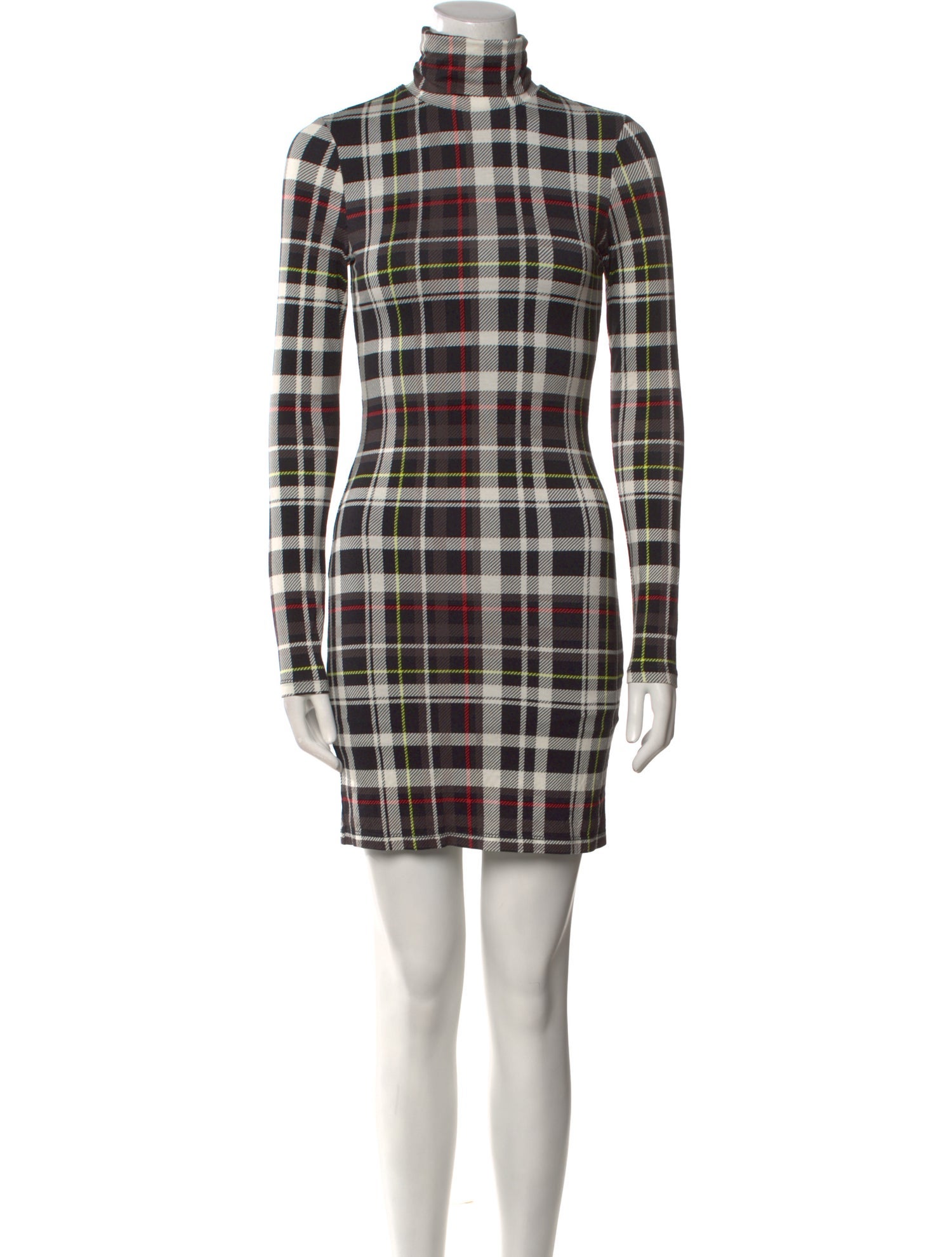 Alice + Olivia Plaid Print Mini Dress