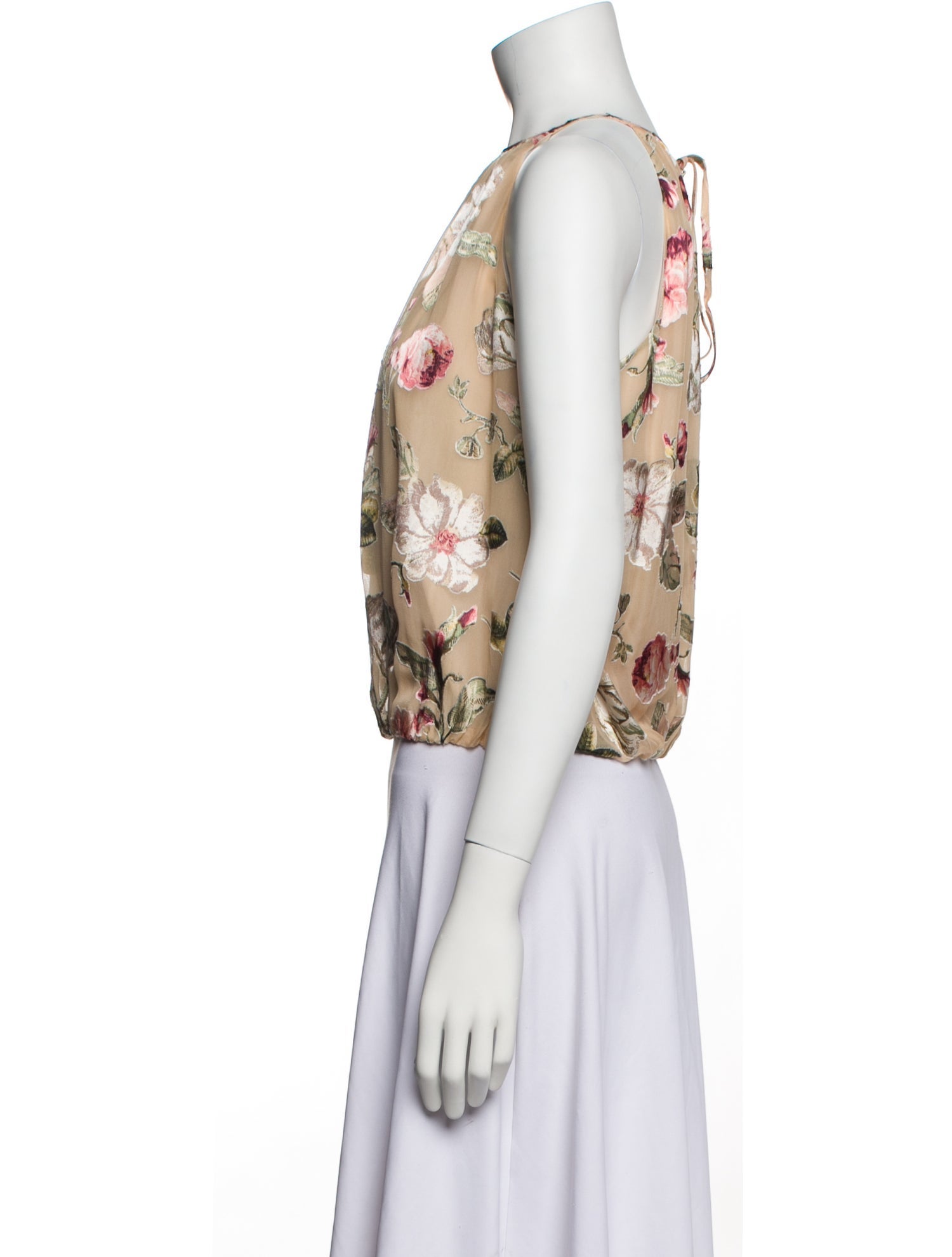 Alice + Olivia Floral Print Halterneck Crop Top