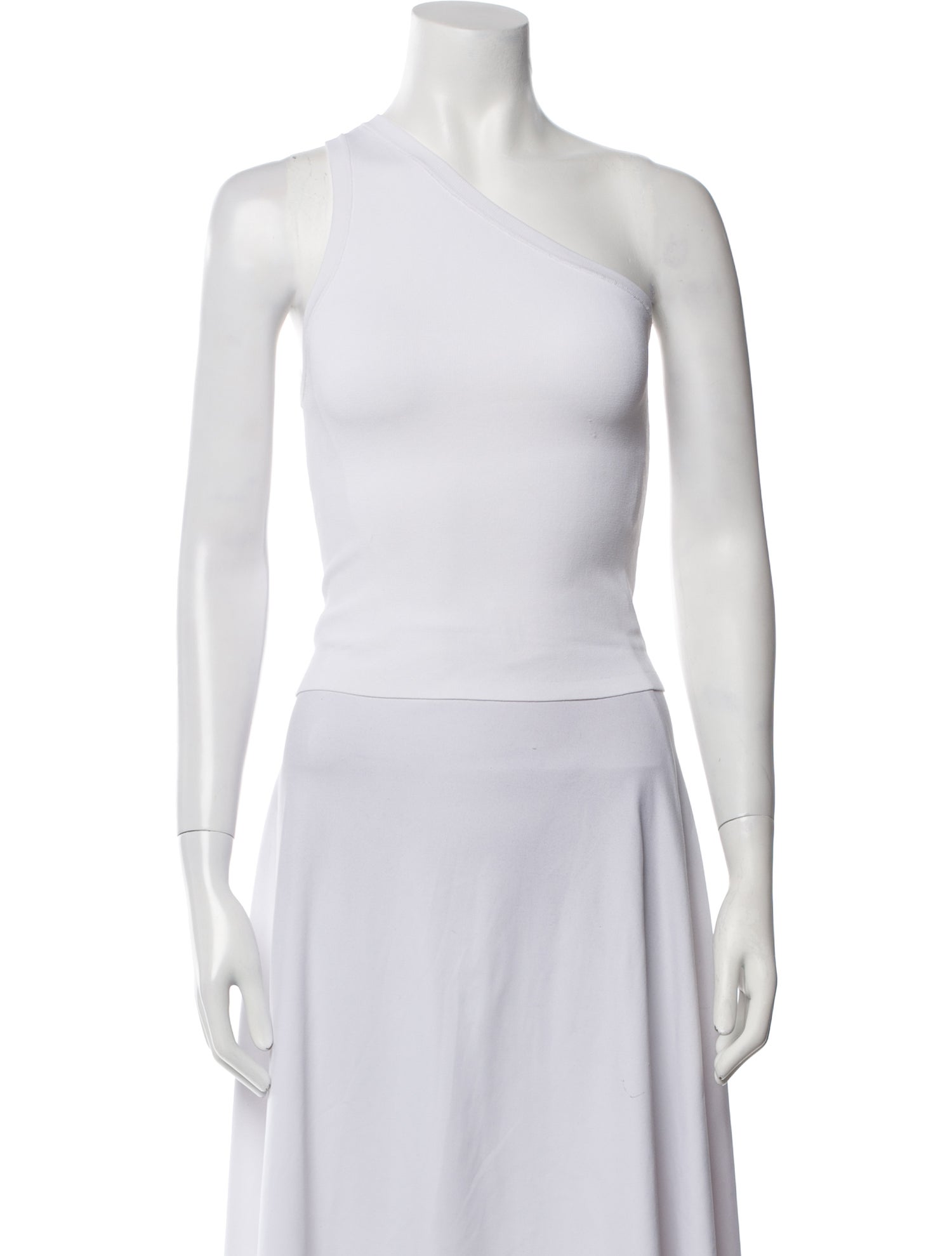 Alice + Olivia One-Shoulder Sleeveless Crop Top