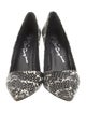 Alice + Olivia Embossed Leather Animal Print D'Orsay Pumps