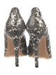 Alice + Olivia Embossed Leather Animal Print D'Orsay Pumps
