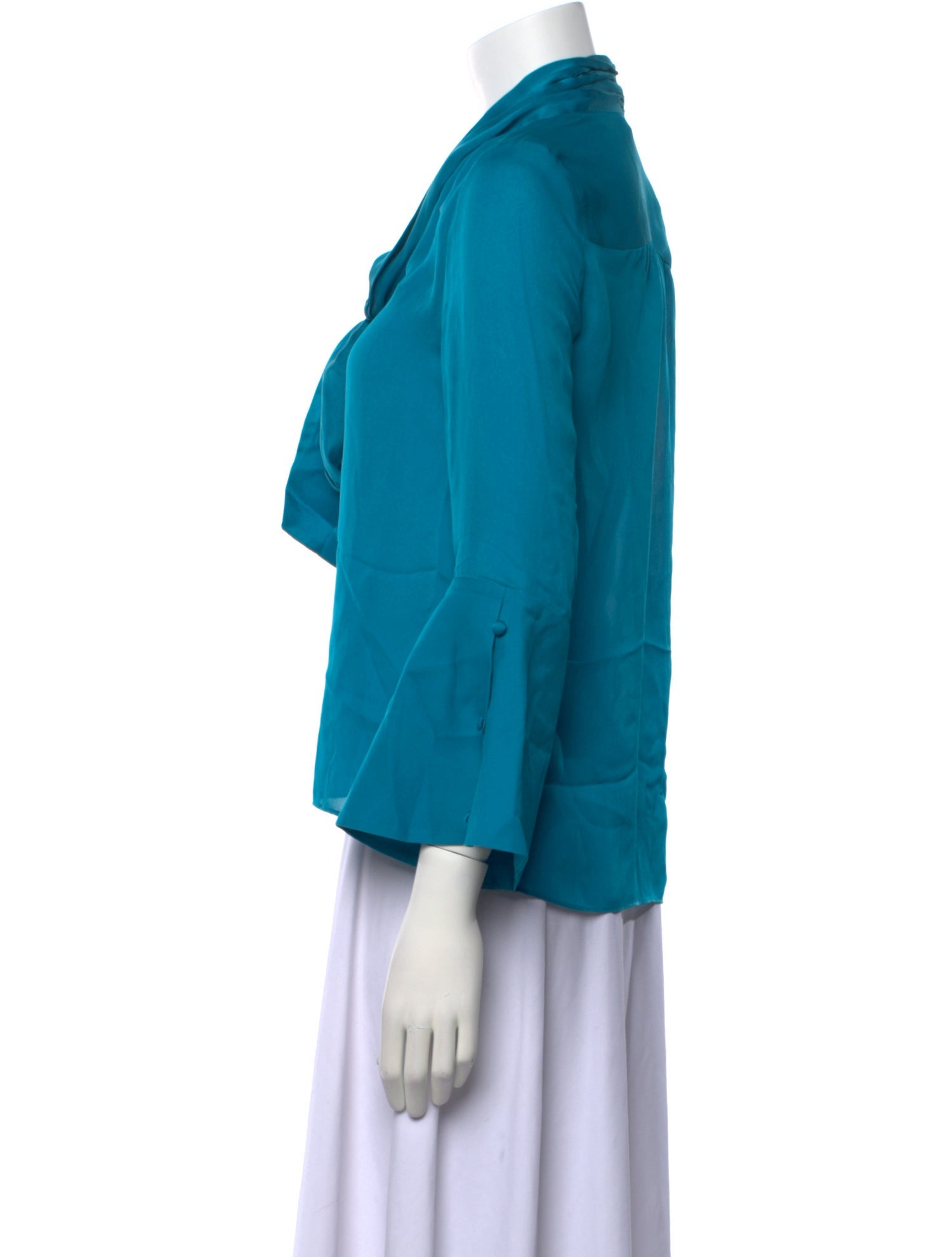 Alice + Olivia Silk V-Neck Blouse