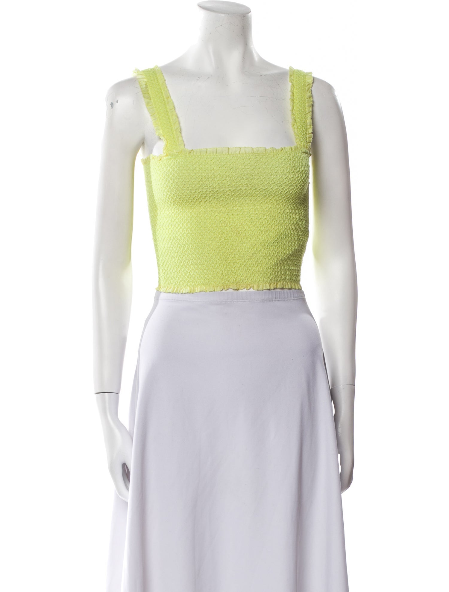 Alice + Olivia Square Neckline Sleeveless Crop Top