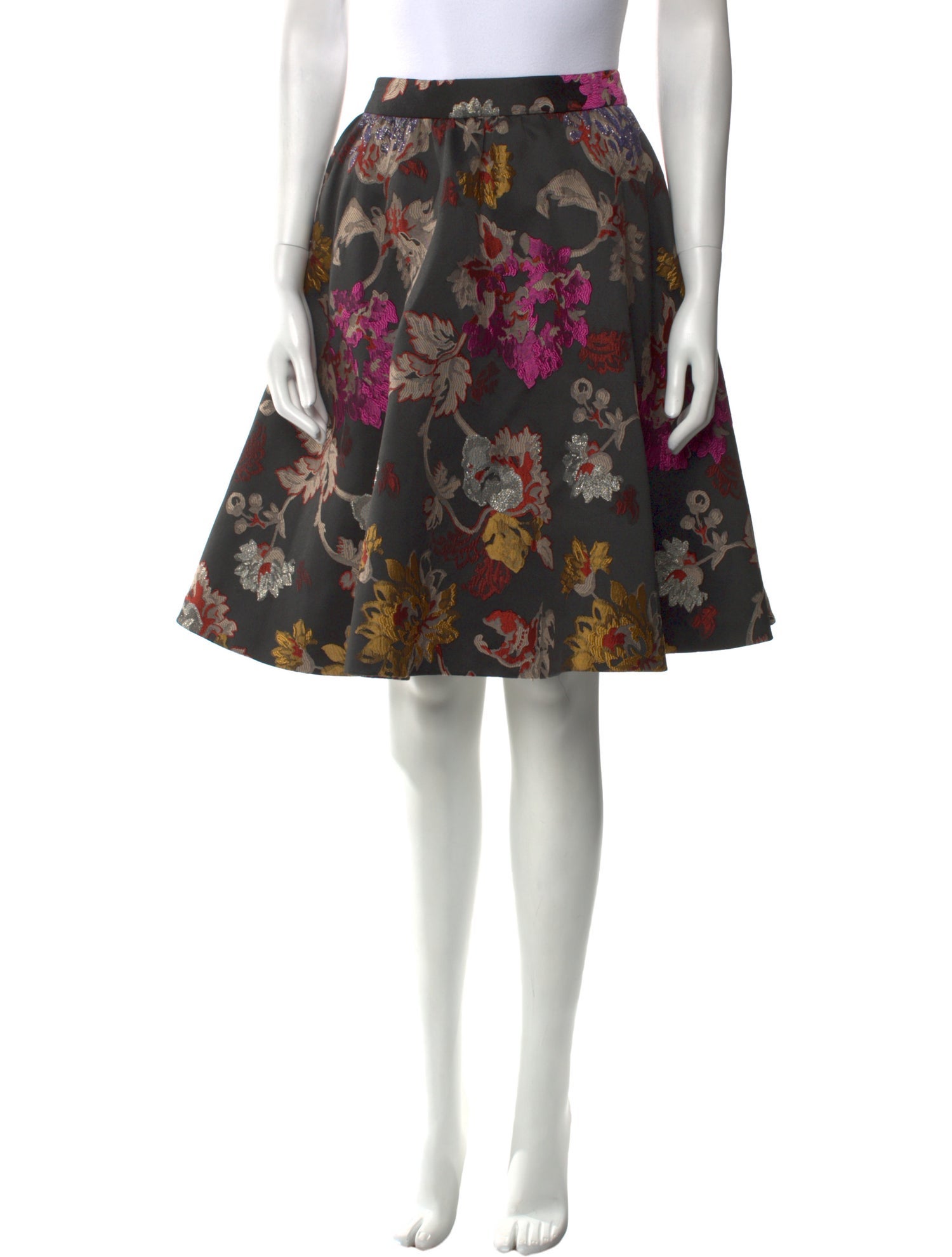 Alice + Olivia Floral Print Knee-Length Skirt