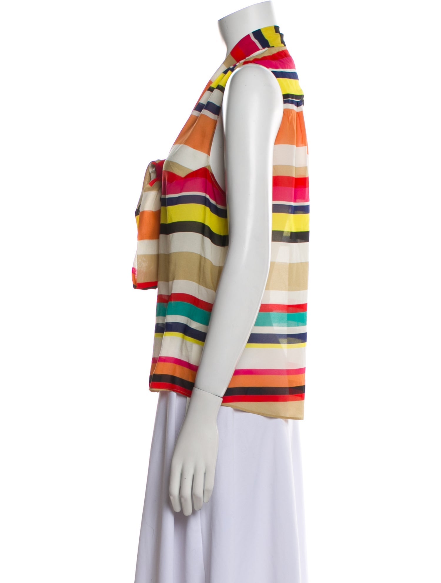 Alice + Olivia Silk Striped Blouse