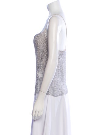 Alice + Olivia Cowl Neck Sleeveless Top